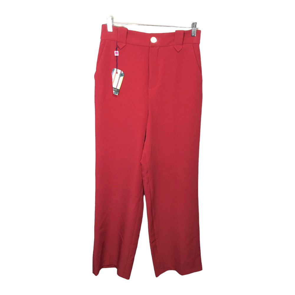 NEW Vilagallo Women's Wide Leg Career Stretch Dress Pants Size 8 Pink Workwear